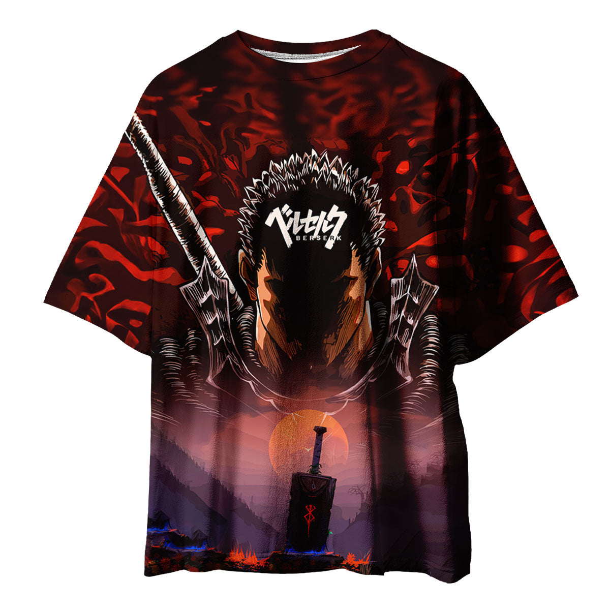 Berserk Guts Sword Amidst Shadows Anime Apparel