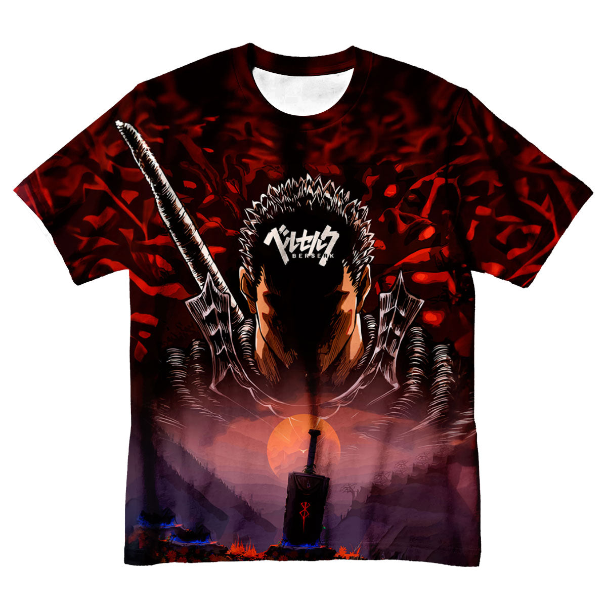 Berserk Guts Sword Amidst Shadows Anime Apparel