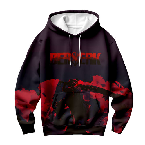Berserk Guts Sword-Wielding Silhouette Anime Apparel