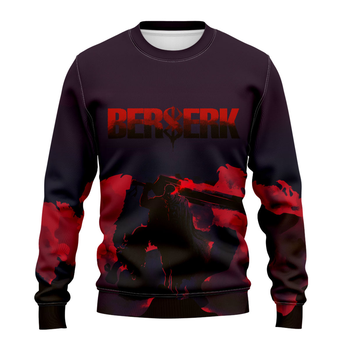 Berserk Guts Sword-Wielding Silhouette Anime Apparel