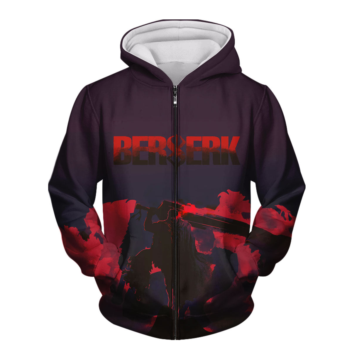 Berserk Guts Sword-Wielding Silhouette Anime Apparel