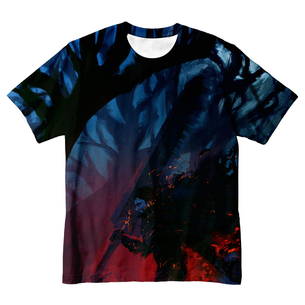 Berserk Guts Walking In Forest Anime Apparel