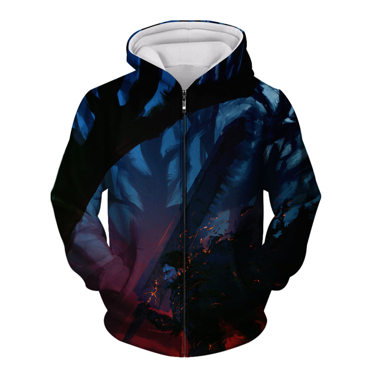 Berserk Guts Walking In Forest Anime Apparel