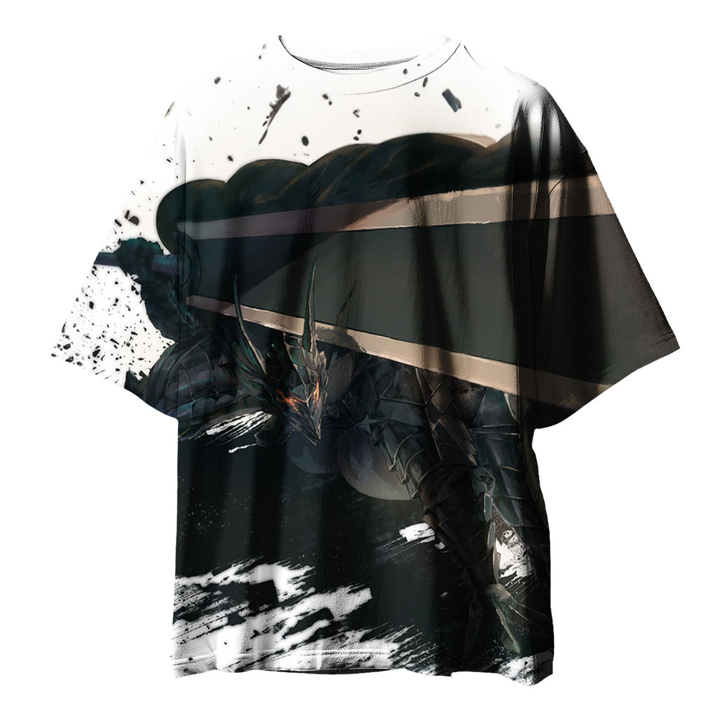 Berserk Guts Wielding Greatsword Combat Anime Apparel