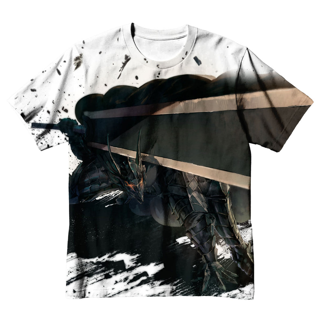 Berserk Guts Wielding Greatsword Combat Anime Apparel