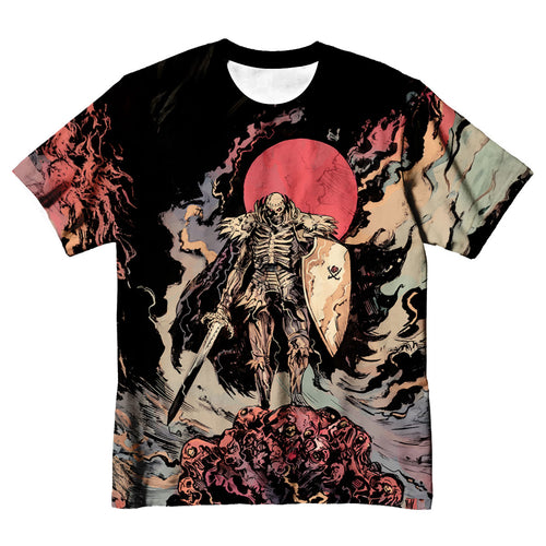 Berserker Skeleton Knight On Bone Pile Anime Apparel