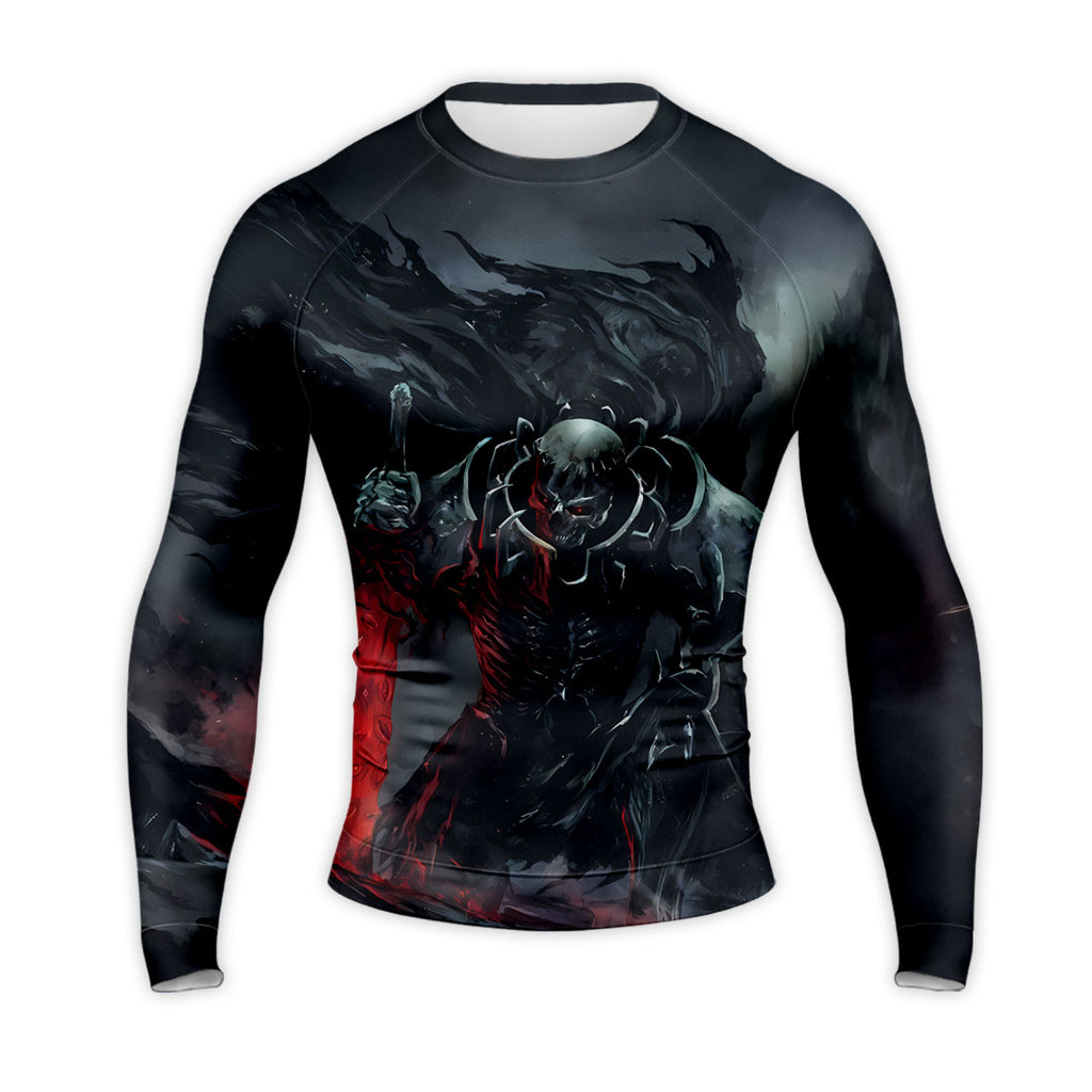 Berserker Skeleton Knight Wielding Red Sword Anime Apparel