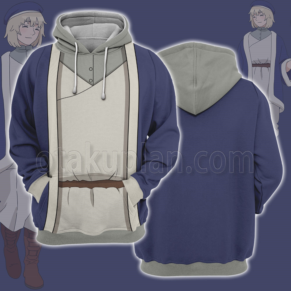 Delicious In Dungeon Touden Falin White Cosplay Hoodie
