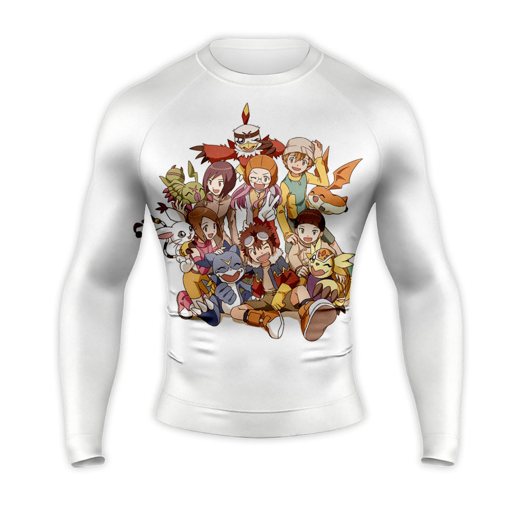 Digimon Adventure 02 Main Characters Colorful Group Photo Anime Apparel