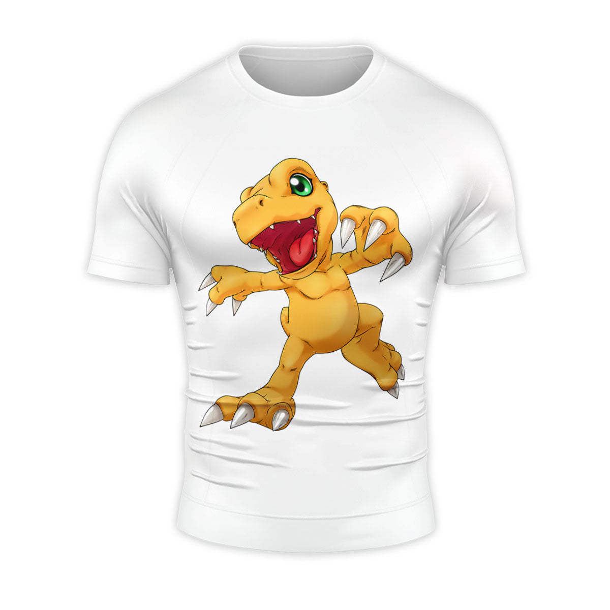 Digimon Adventure Agumon Cheerful Yellow Dinosaur Partner Anime Apparel