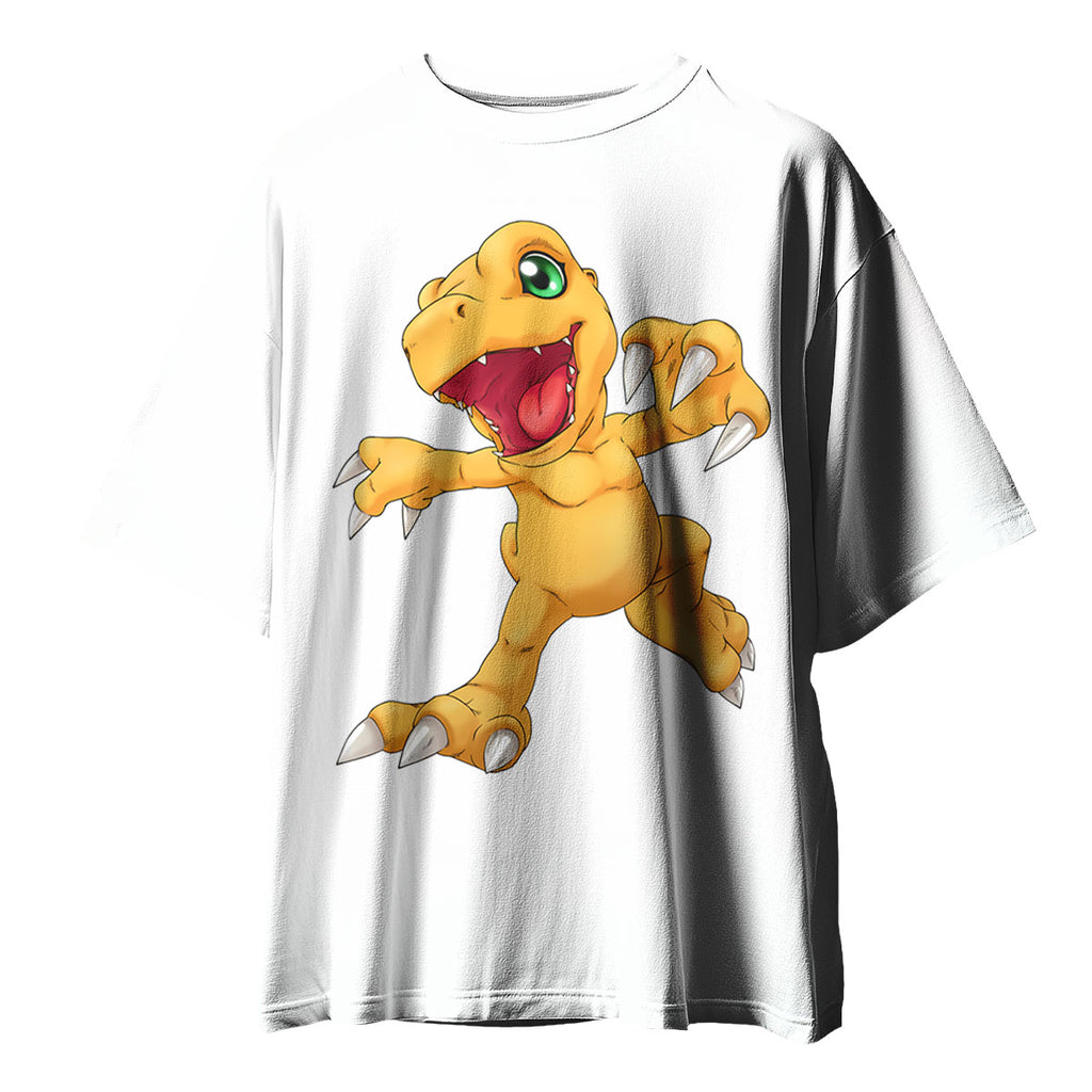 Digimon Adventure Agumon Cheerful Yellow Dinosaur Partner Anime Apparel
