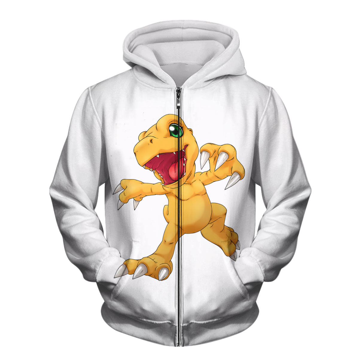Digimon Adventure Agumon Cheerful Yellow Dinosaur Partner Anime Apparel