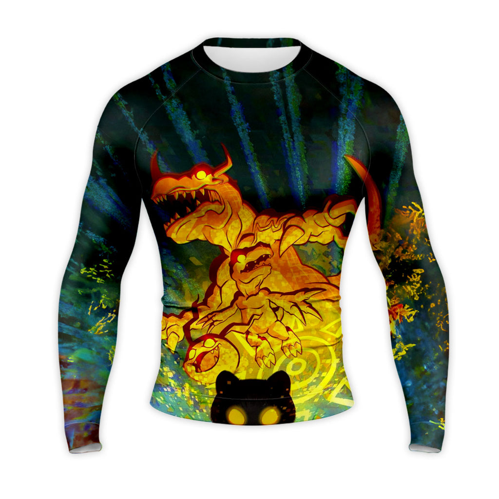 Digimon Adventure Agumon Emitting Orange Glow Anime Apparel
