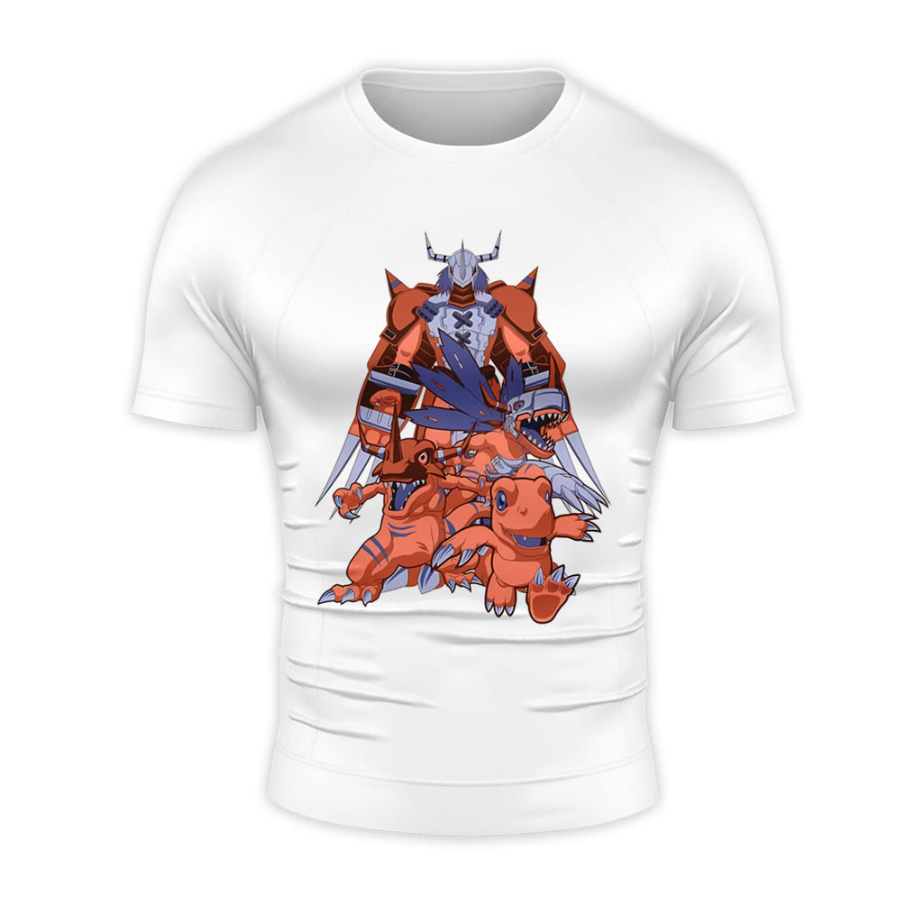 Digimon Adventure Agumon Evolution Squad White Anime Apparel