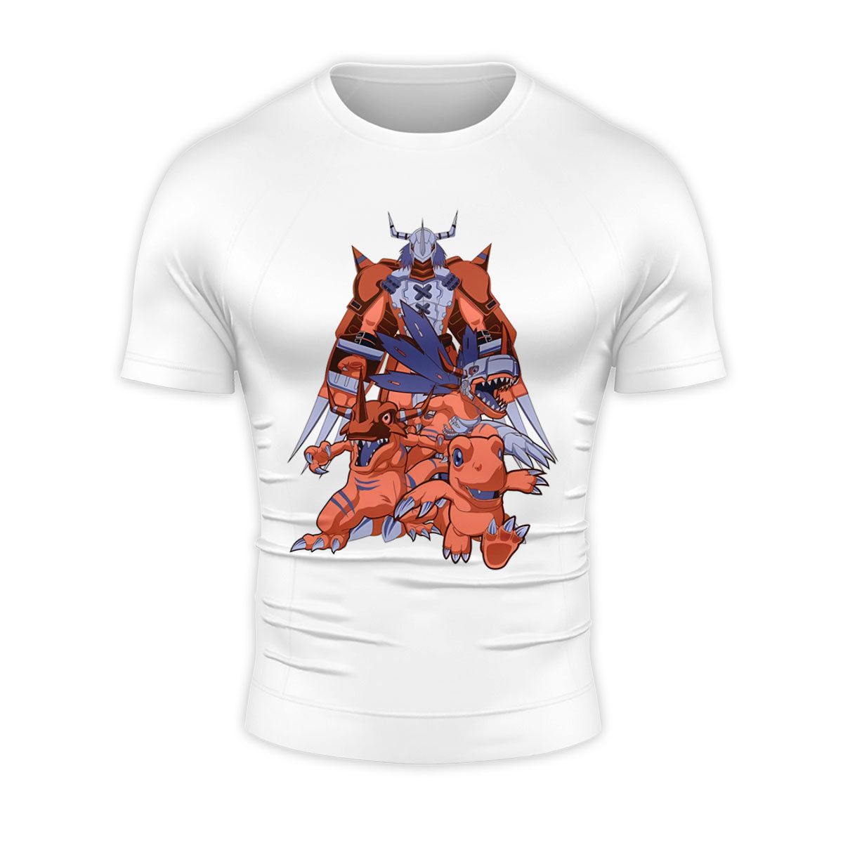 Digimon Adventure Agumon Evolution Squad White Anime Apparel