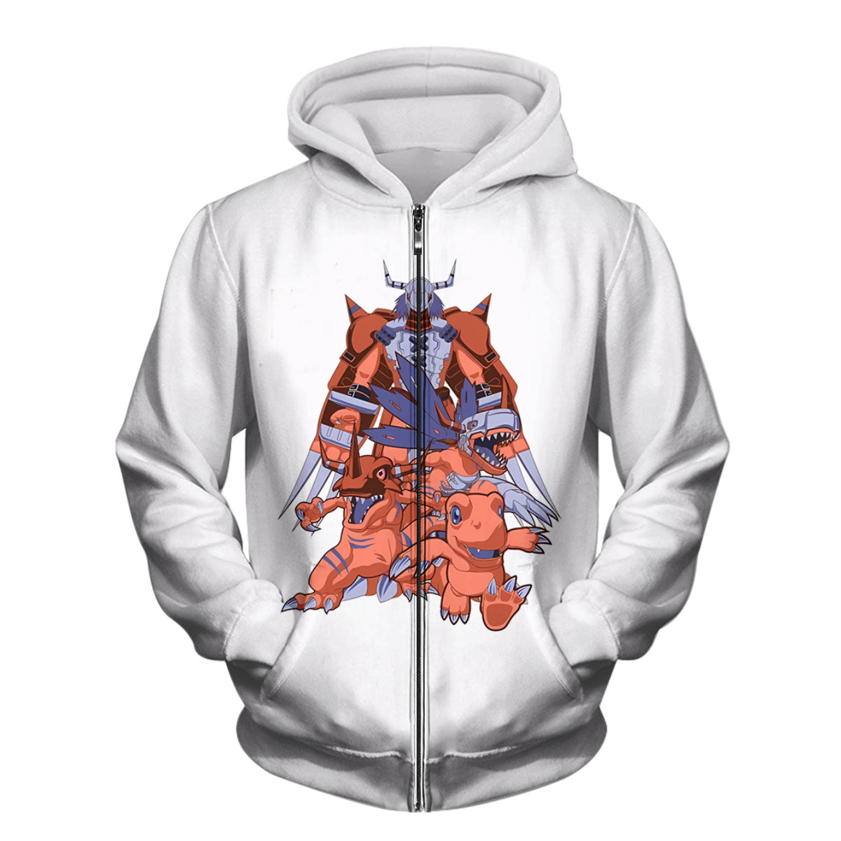 Digimon Adventure Agumon Evolution Squad White Anime Apparel