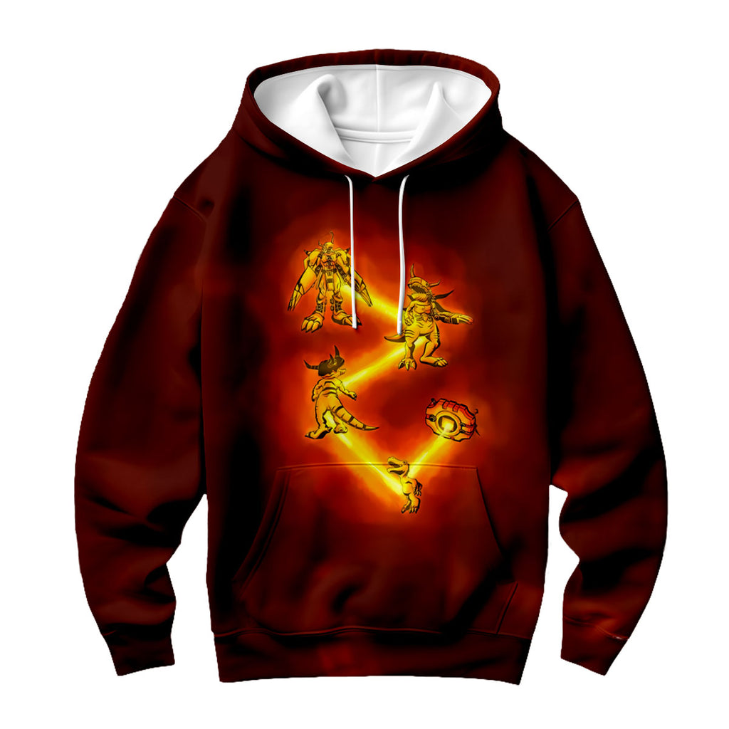 Digimon Adventure Agumon Evolving Red Anime Apparel