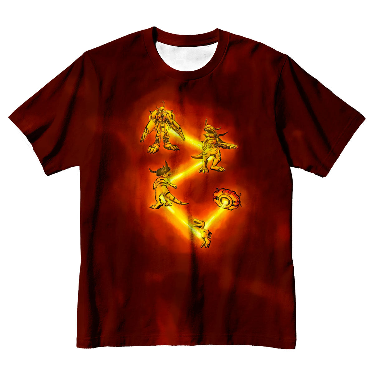 Digimon Adventure Agumon Evolving Red Anime Apparel