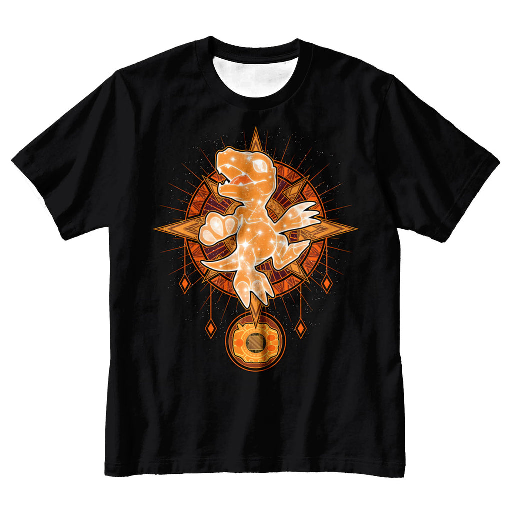 Digimon Adventure Agumon Orange With Starry Sky Pattern Anime Apparel