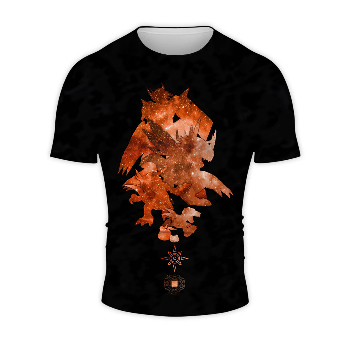 Digimon Adventure Agumon Silhouette Against Starry Sky Anime Apparel