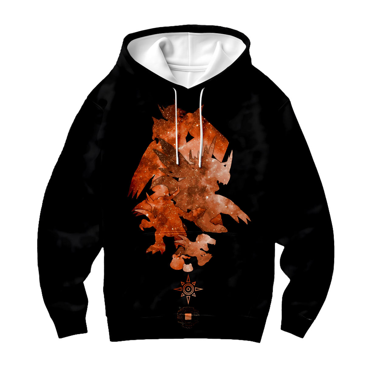 Digimon Adventure Agumon Silhouette Against Starry Sky Anime Apparel