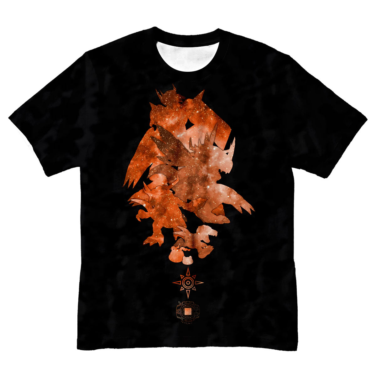 Digimon Adventure Agumon Silhouette Against Starry Sky Anime Apparel