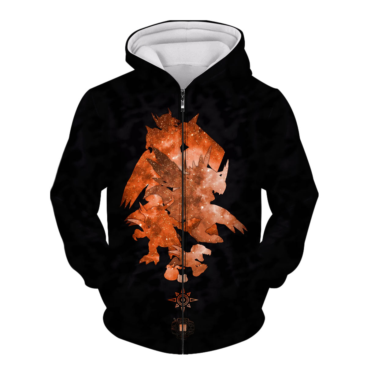 Digimon Adventure Agumon Silhouette Against Starry Sky Anime Apparel