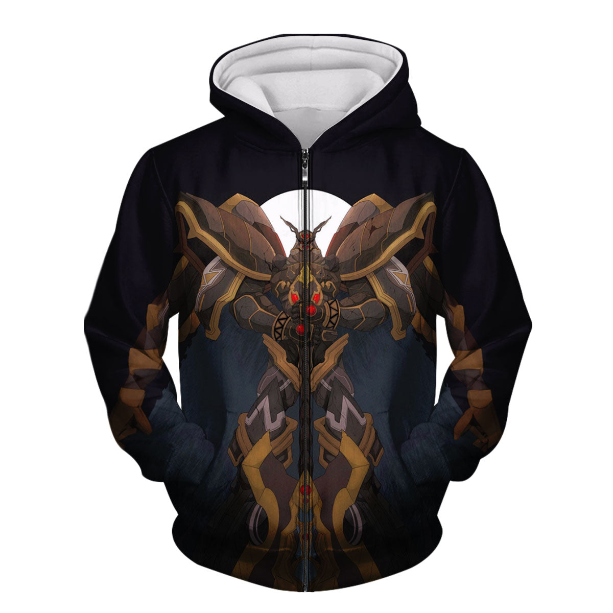 Digimon Adventure Alphamon Standing Before Dark Moon Anime Apparel