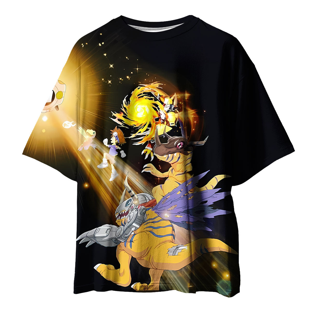 Digimon Adventure Ancientbeast Of Light Courage Evolving In Battle Anime Apparel