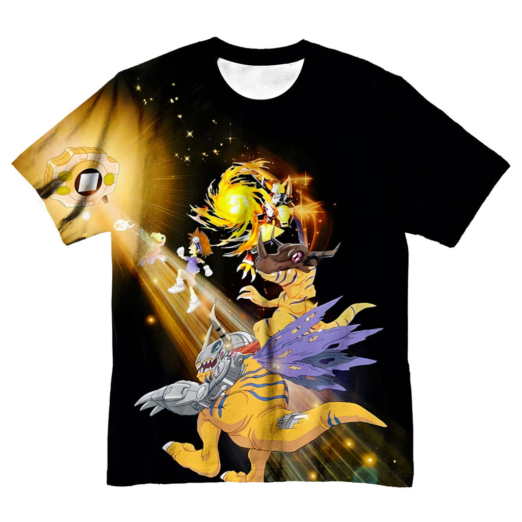 Digimon Adventure Ancientbeast Of Light Courage Evolving In Battle Anime Apparel