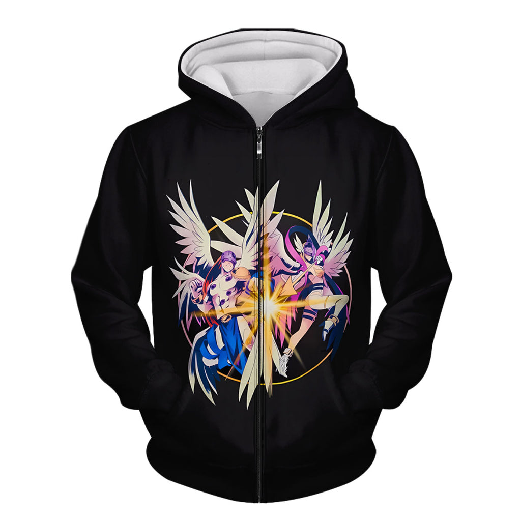 Digimon Adventure Angemon And Angewomon Shining Black Burst Anime Apparel