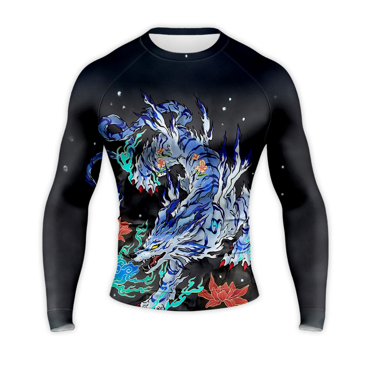 Digimon Adventure Garurumon Blue And White Mechanical Wolf Anime Apparel