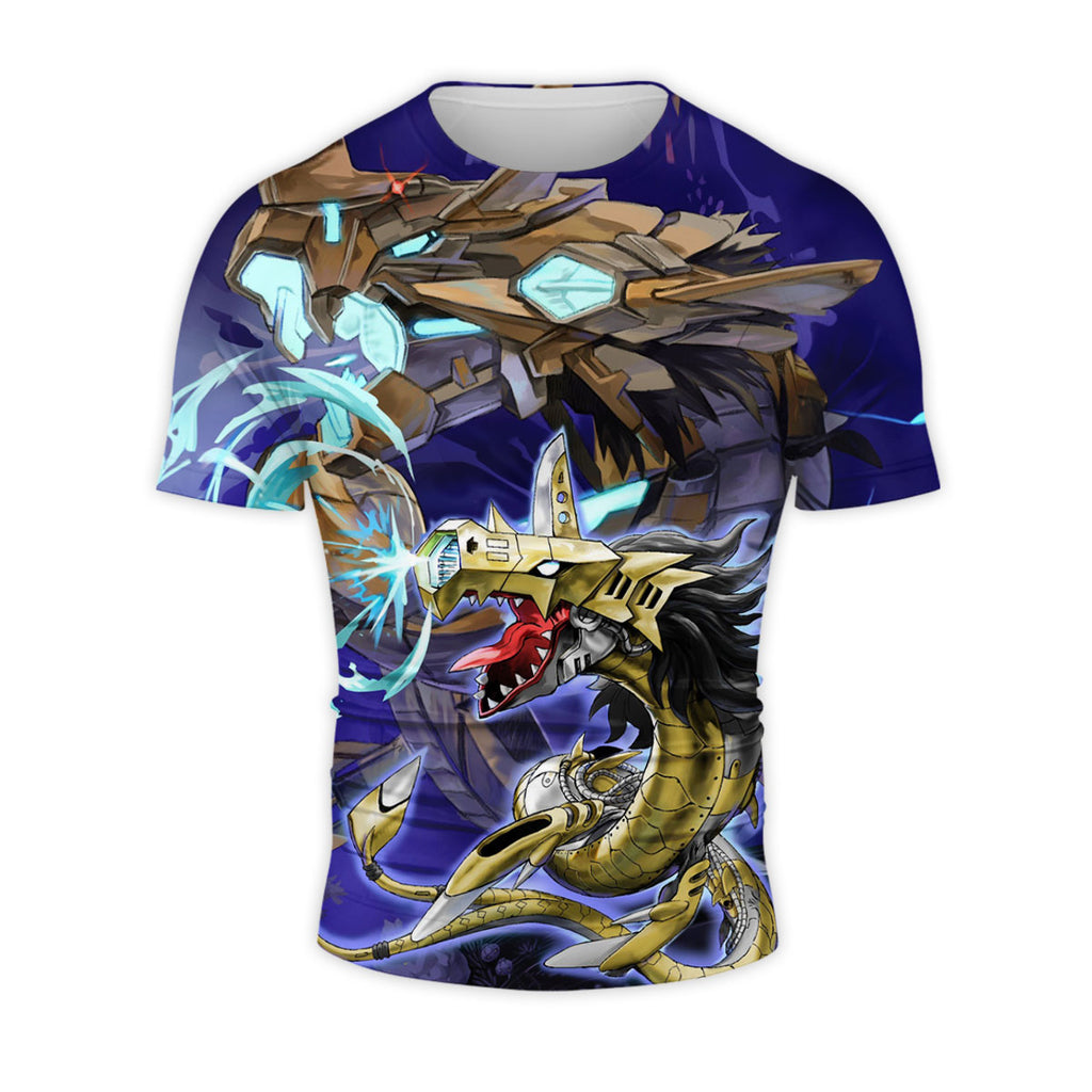 Digimon Adventure Gigaseadramon Attacking Metal Seadramon Battle Anime Apparel