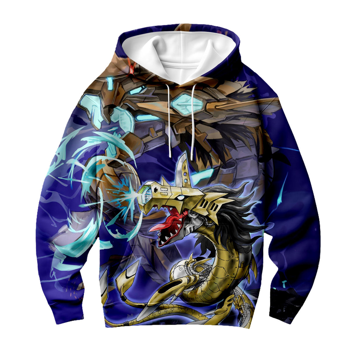 Digimon Adventure Gigaseadramon Attacking Metal Seadramon Battle Anime Apparel