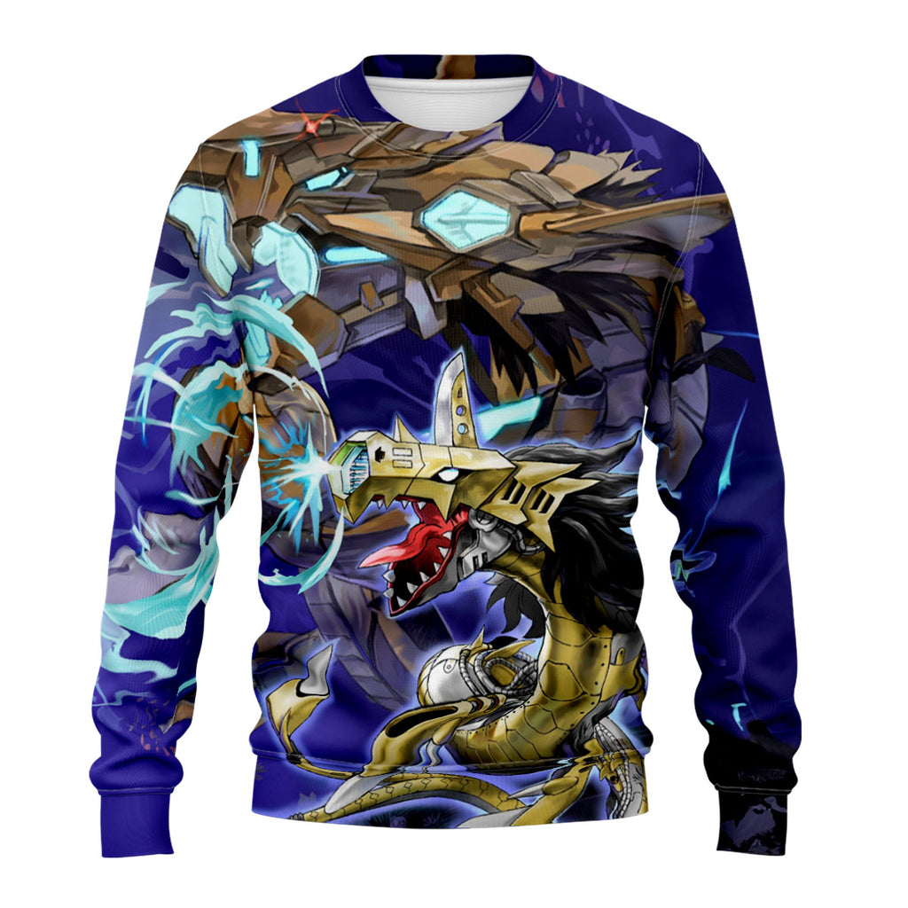 Digimon Adventure Gigaseadramon Attacking Metal Seadramon Battle Anime Apparel