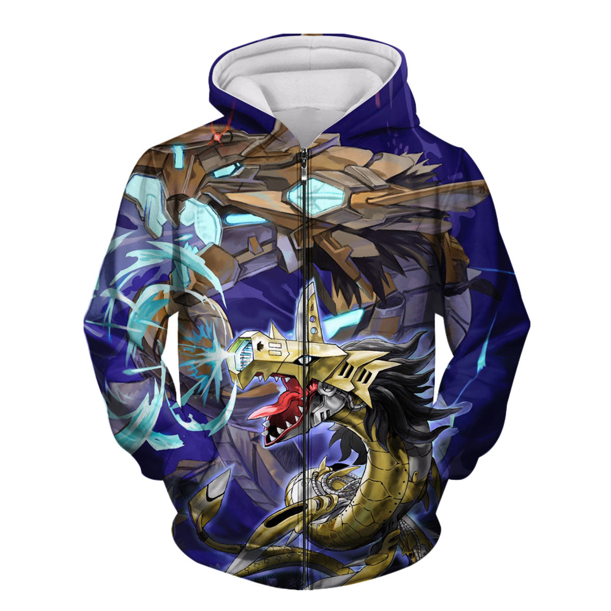 Digimon Adventure Gigaseadramon Attacking Metal Seadramon Battle Anime Apparel