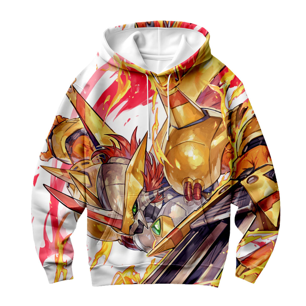 Digimon Adventure Golden Wargreymon Engulfed In Flames Anime Apparel