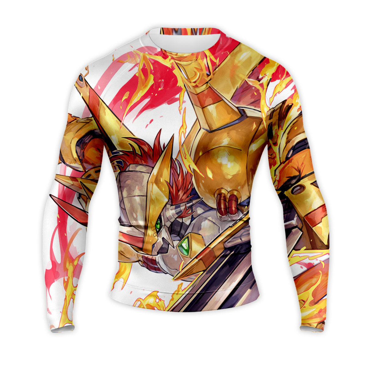 Digimon Adventure Golden Wargreymon Engulfed In Flames Anime Apparel