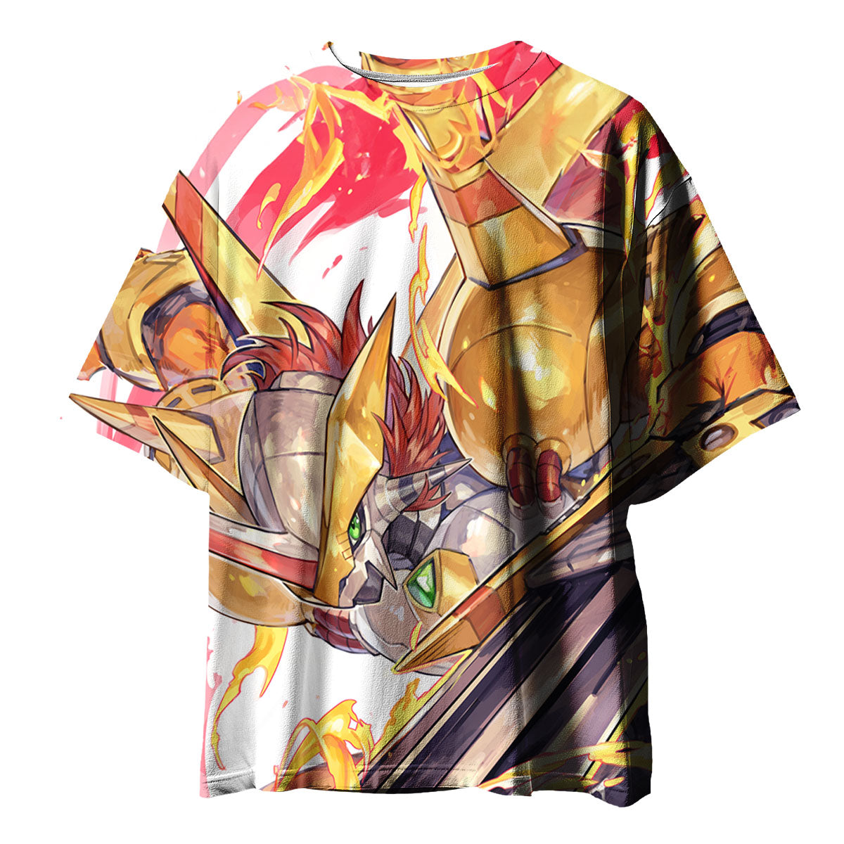 Digimon Adventure Golden Wargreymon Engulfed In Flames Anime Apparel