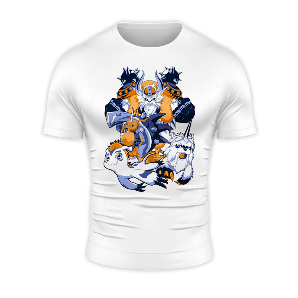 Digimon Adventure Gomamon Evolved Group Orange White Anime Apparel