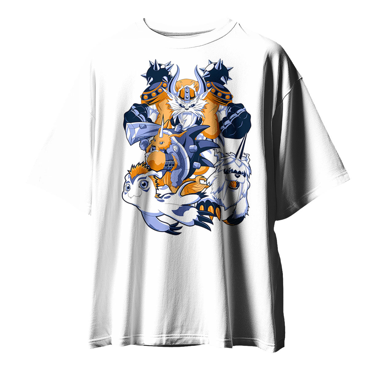 Digimon Adventure Gomamon Evolved Group Orange White Anime Apparel