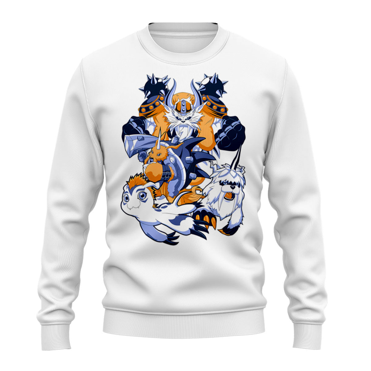 Digimon Adventure Gomamon Evolved Group Orange White Anime Apparel
