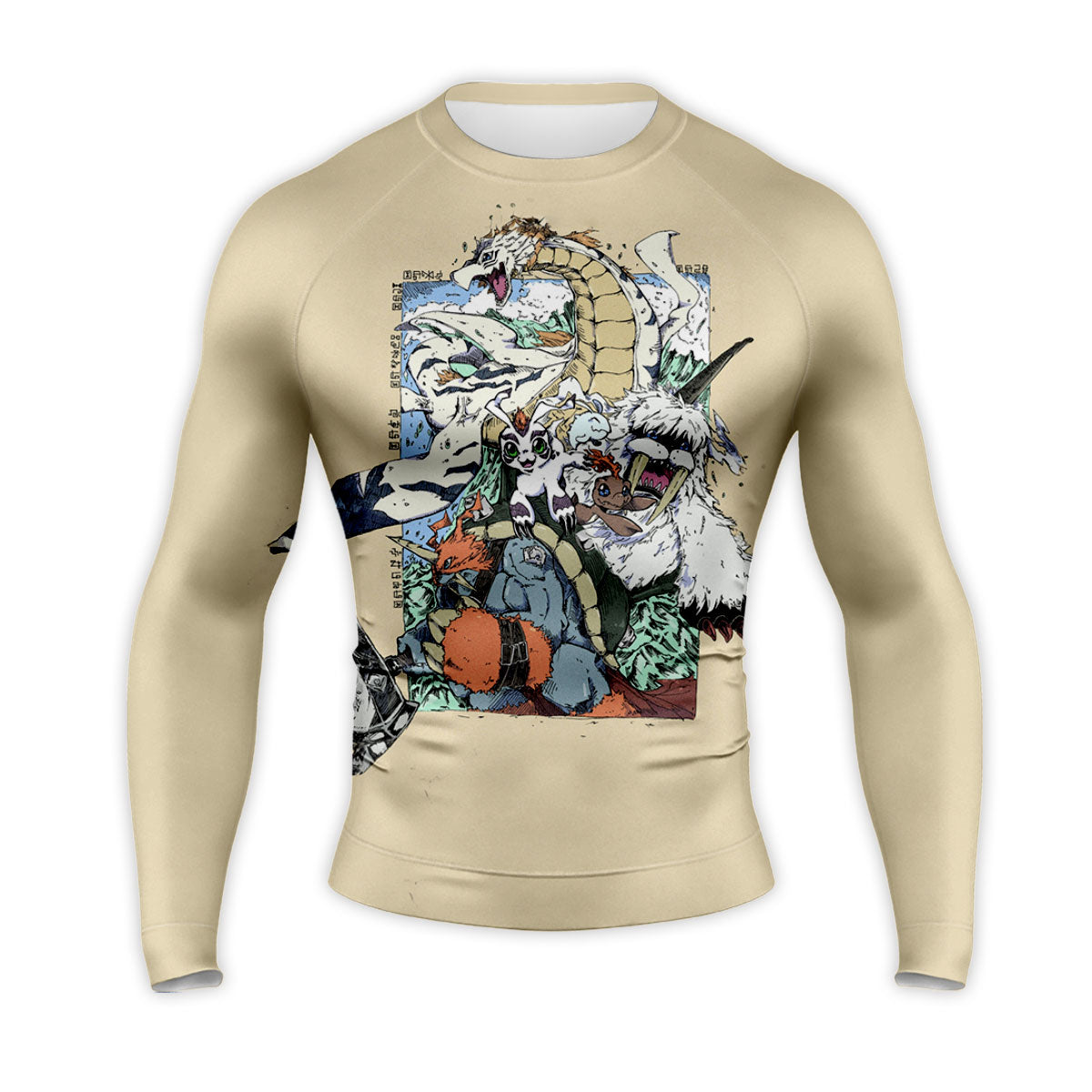 Digimon Adventure Gomamon Ikkakumon Vibrant Multicolored Illustration Anime Apparel