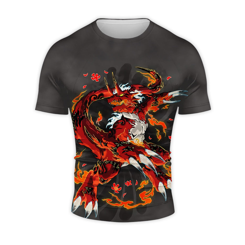 Digimon Adventure Growmon Engulfed In Flames Anime Apparel
