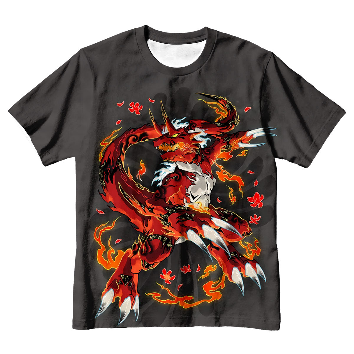 Digimon Adventure Growmon Engulfed In Flames Anime Apparel