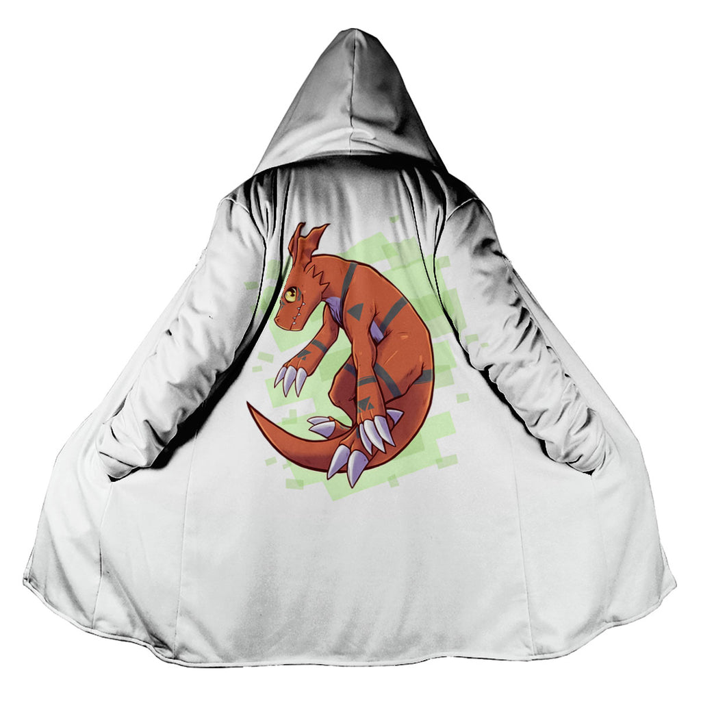 Digimon Adventure Guilmon Crouching Next To Green Cube Anime Apparel