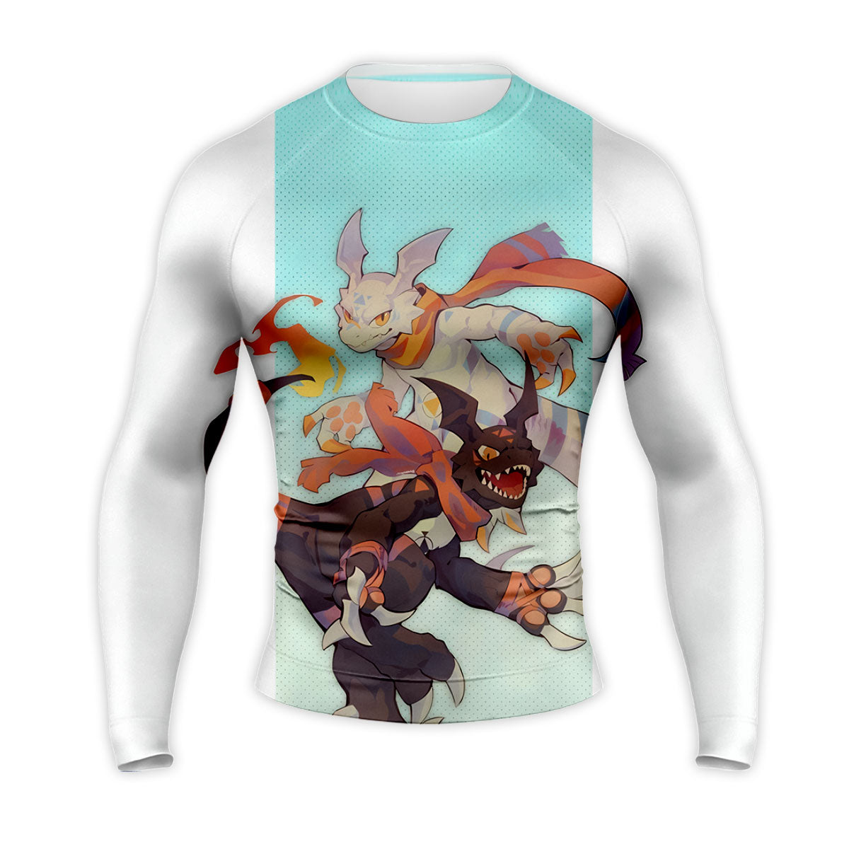 Digimon Adventure Guilmon Light Blue Background Anime Apparel
