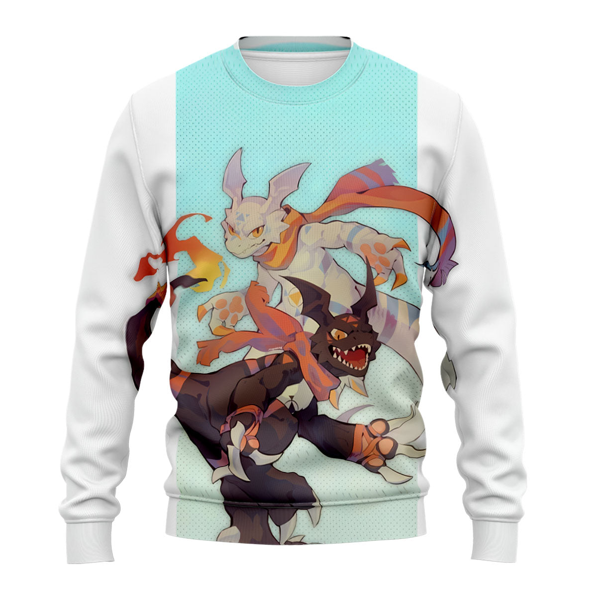 Digimon Adventure Guilmon Light Blue Background Anime Apparel