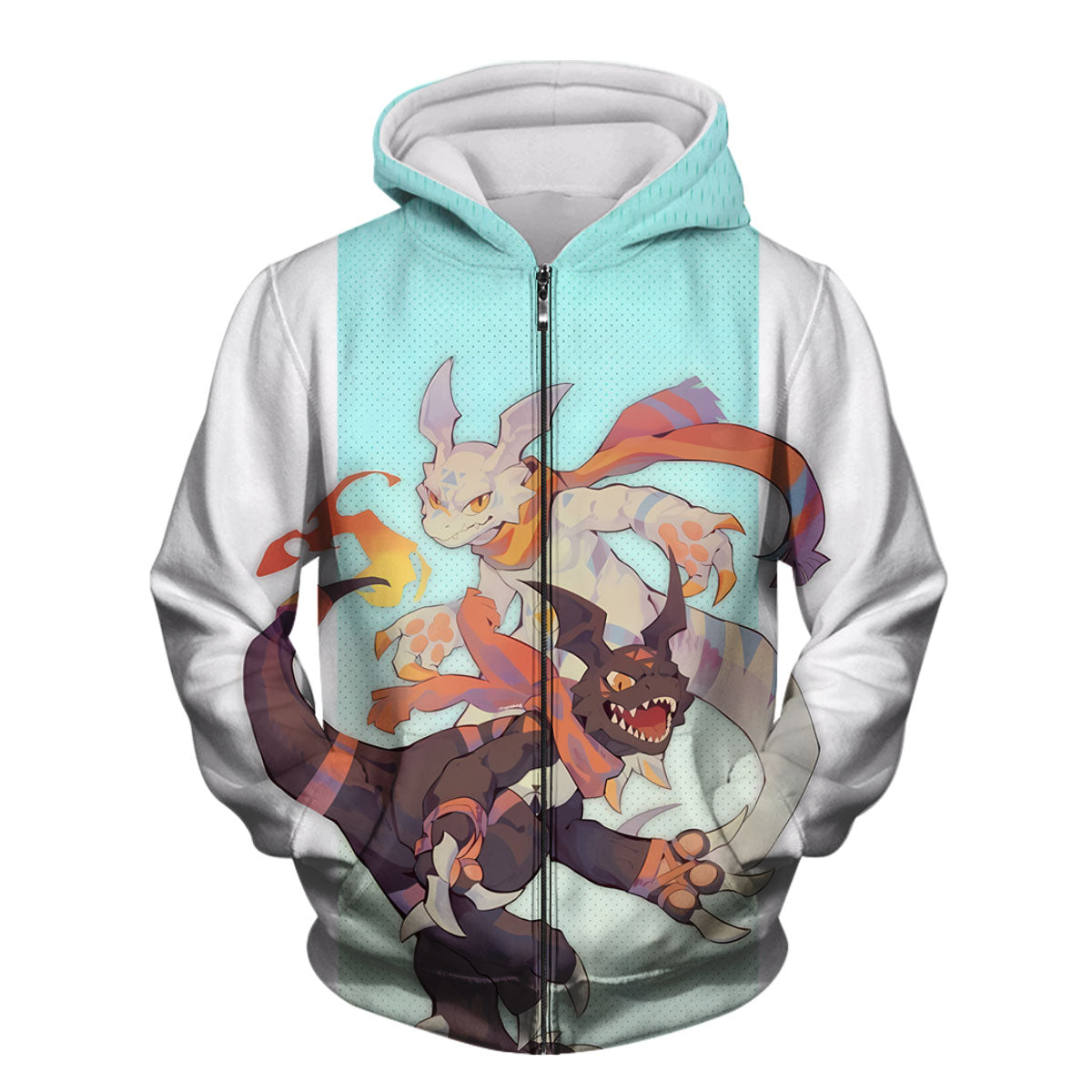 Digimon Adventure Guilmon Light Blue Background Anime Apparel