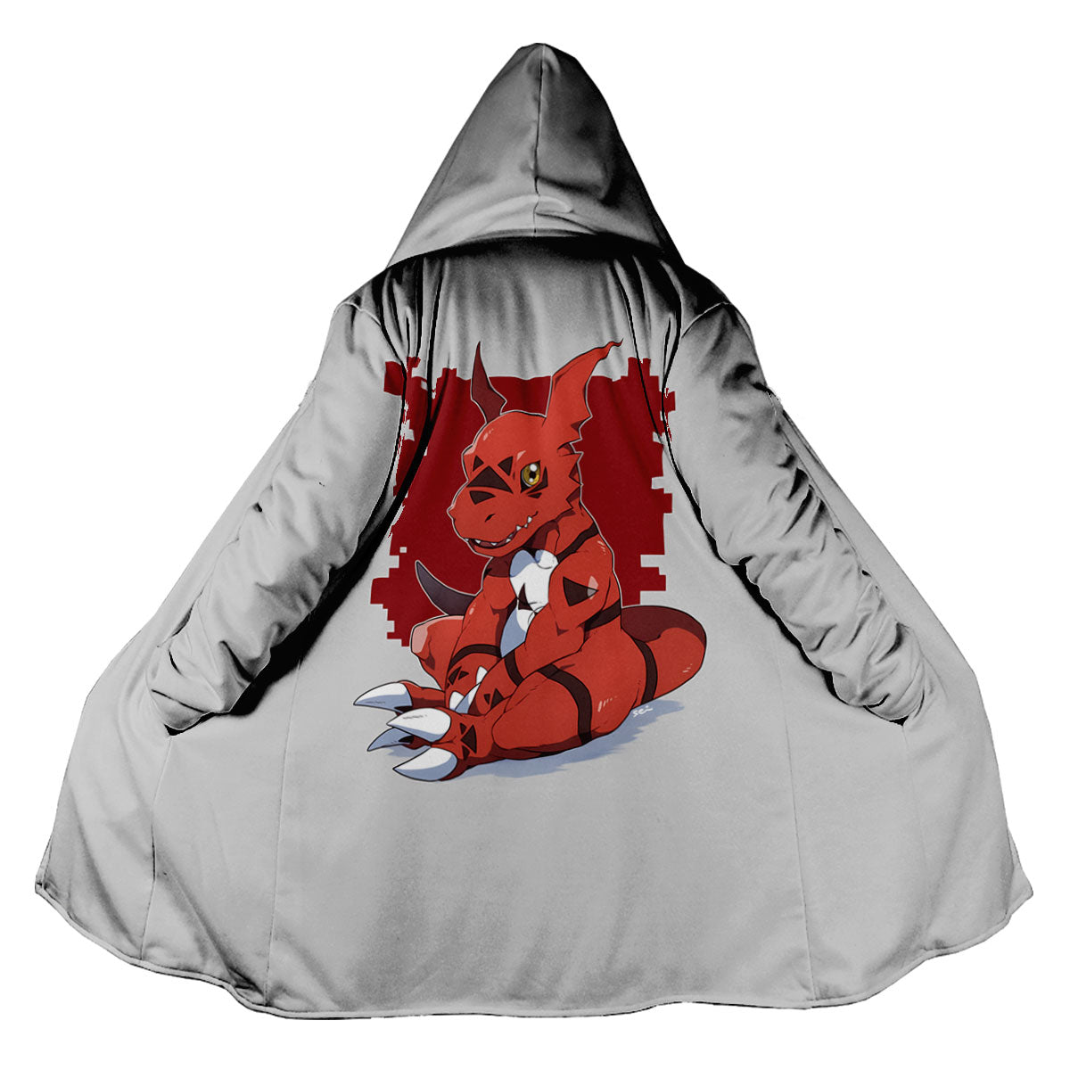 Digimon Adventure Guilmon Sitting In Red And White Color Anime Apparel